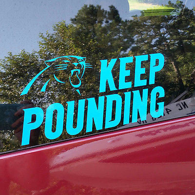 Carolina Panthers, Keep Pounding Die Cut Decal/Sticker
