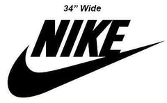 Nike Swoosh w/ Nike Word Die Cut Vinyl Wall Decal/Sticker Multiple Sizes