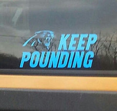 Carolina Panthers, Keep Pounding Die Cut Decal/Sticker