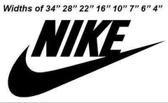 Nike Swoosh w/ Nike Word Die Cut Vinyl Wall Decal/Sticker Multiple Sizes