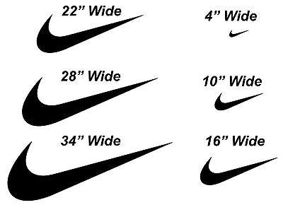 Nike Swoosh Vinyl Wall Decal/Sticker Multiple Sizes